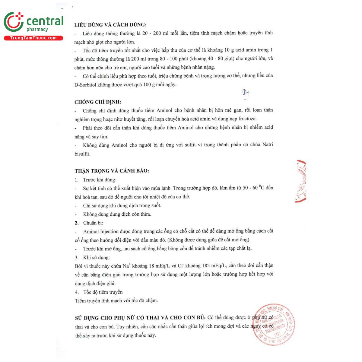 thuoc aminol injection 6 O5170 thuoc aminol injection 6 O5170