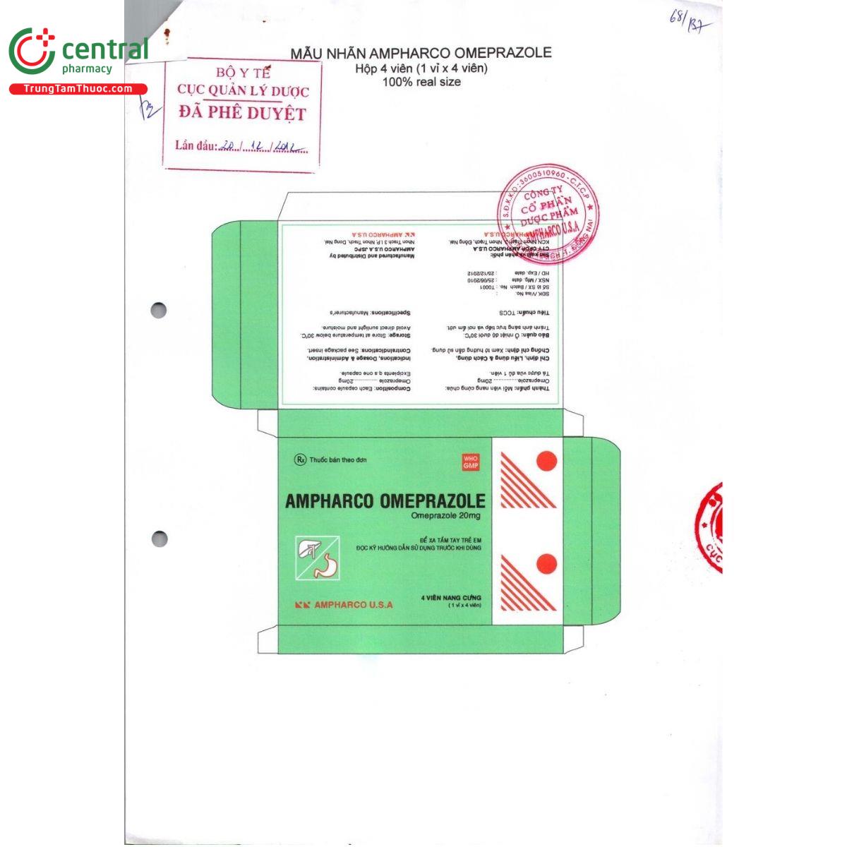 thuoc ampharco omeprazole 3 K4457 thuoc ampharco omeprazole 3 K4457