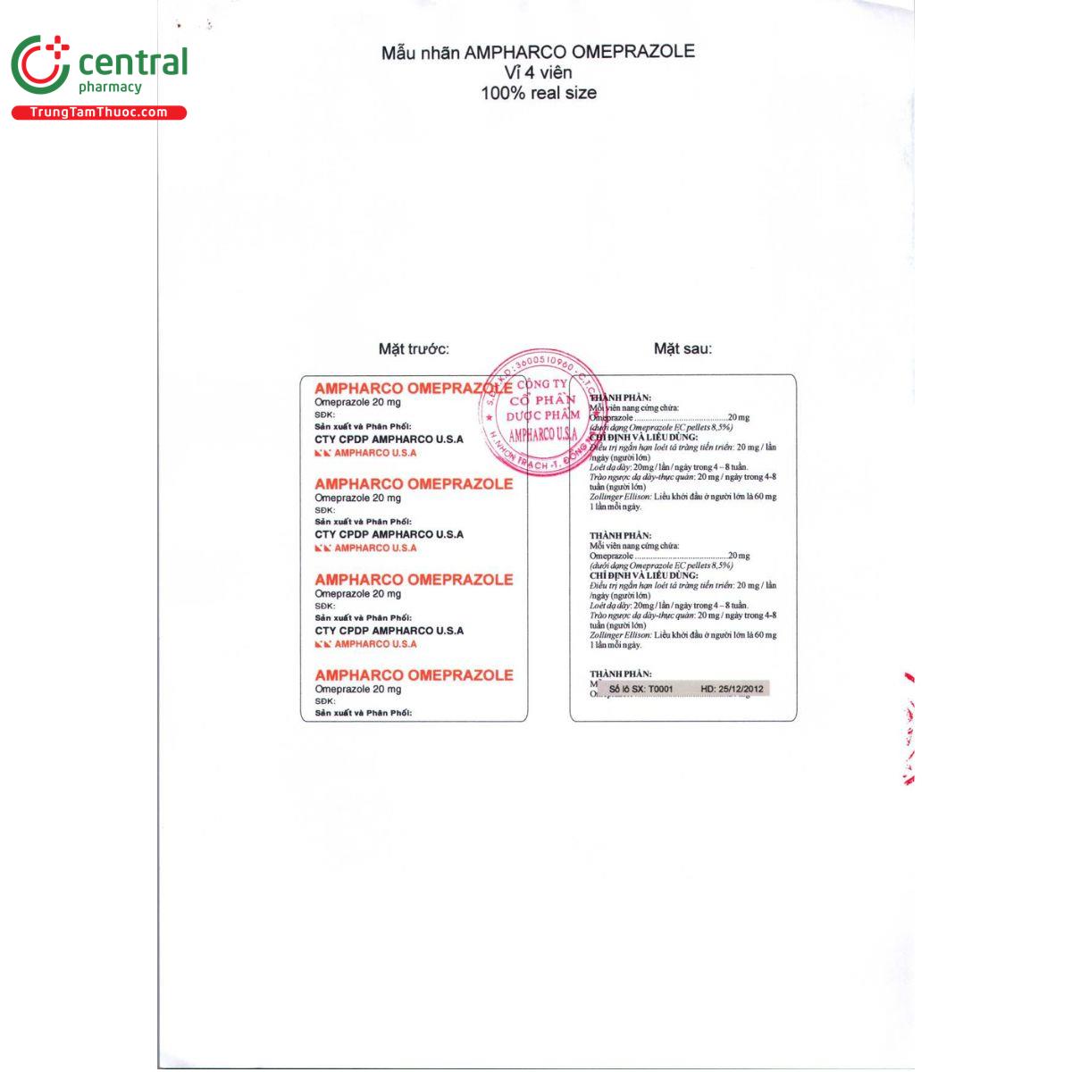 thuoc ampharco omeprazole 6 F2708 thuoc ampharco omeprazole 6 F2708