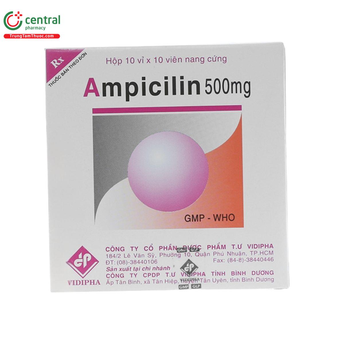 thuoc ampicilin 500mg vidipha 4 D1023 thuoc ampicilin 500mg vidipha 4 D1023