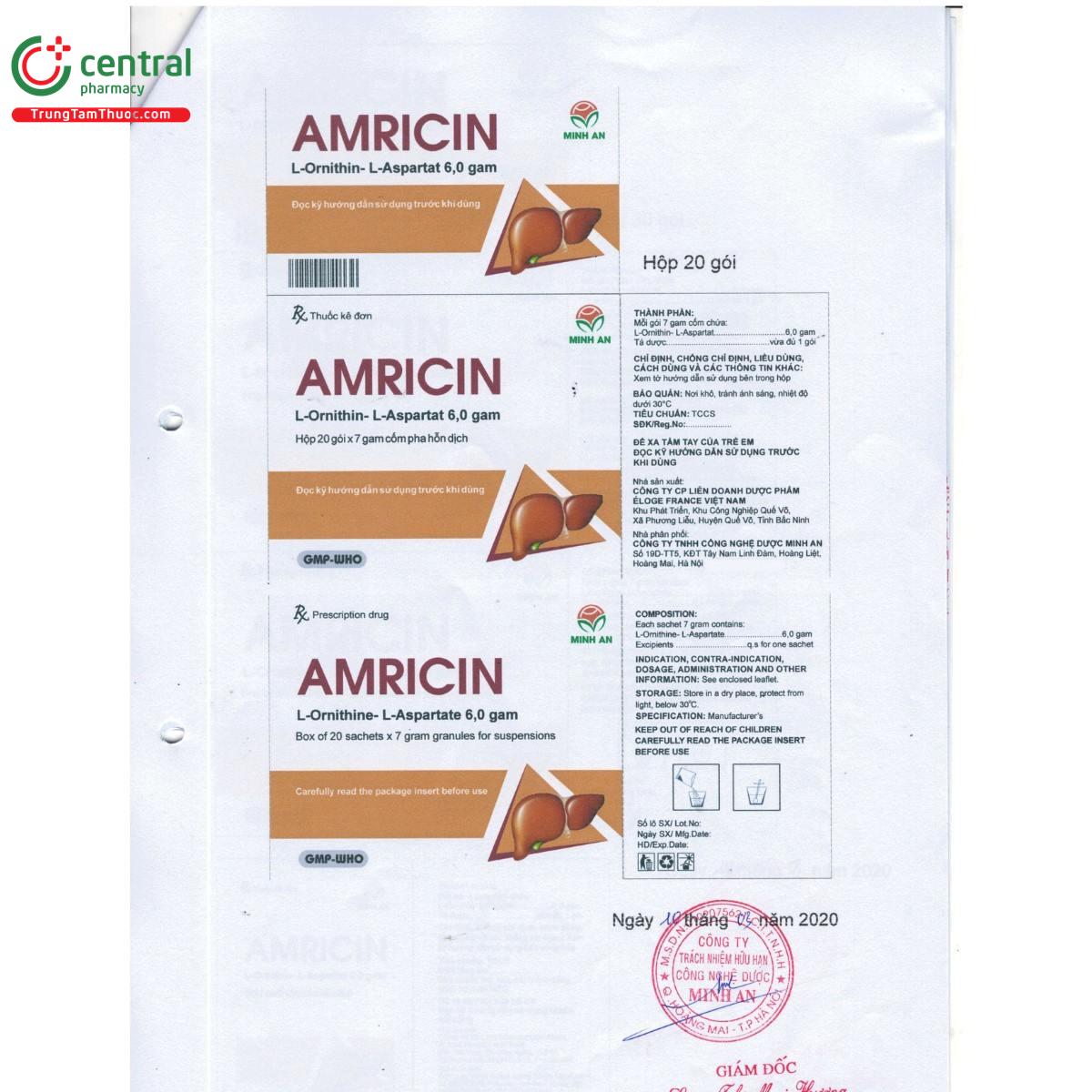 thuoc amricin 6g 2 G2552