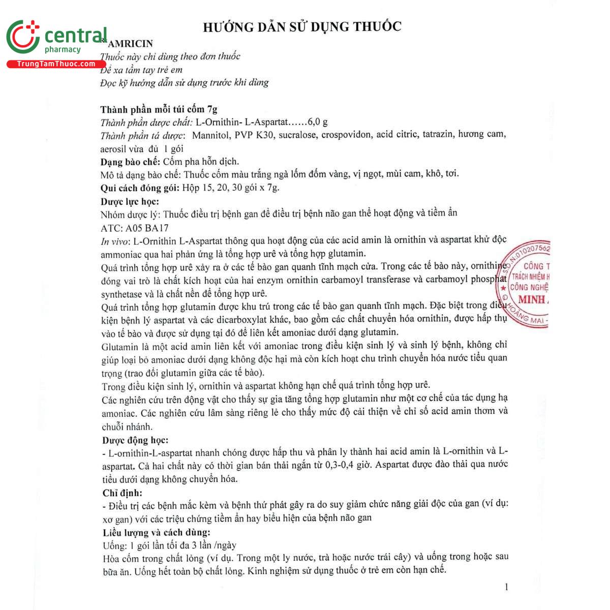 thuoc amricin 6g 4 A0406