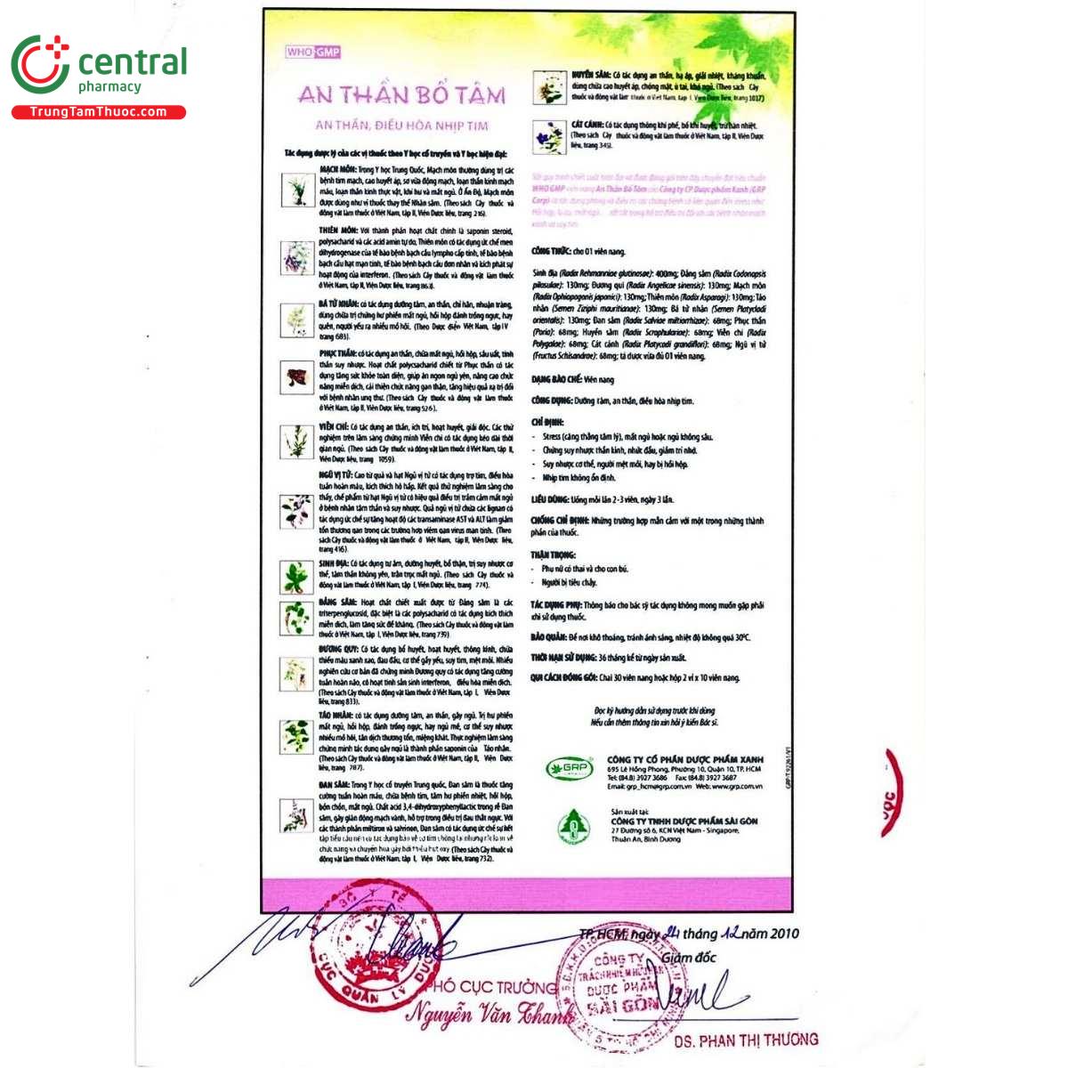 thuoc an than bo tam grp 5 V8074 thuoc an than bo tam grp 5 V8074