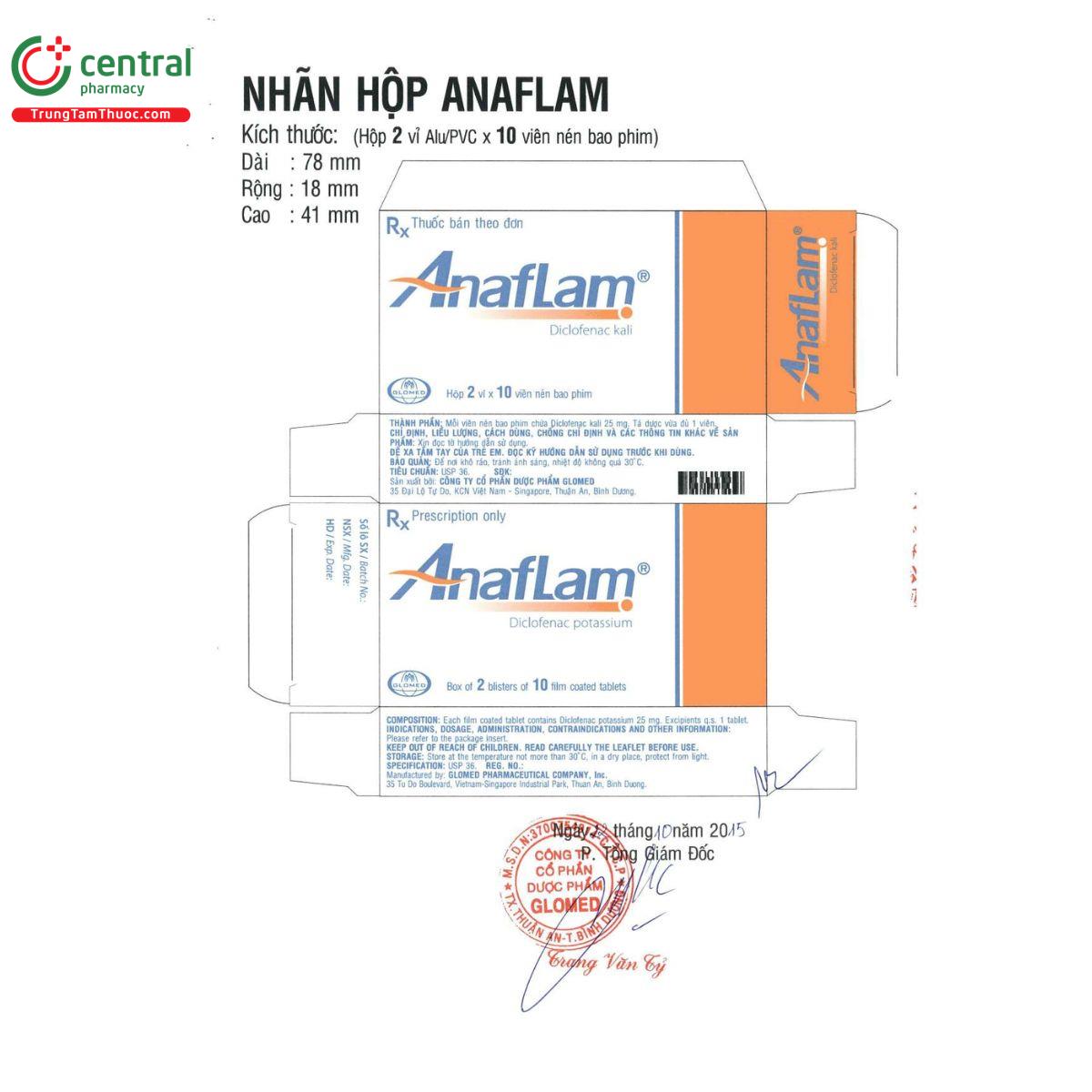 thuoc anaflam 25mg glomed 5 Q6324