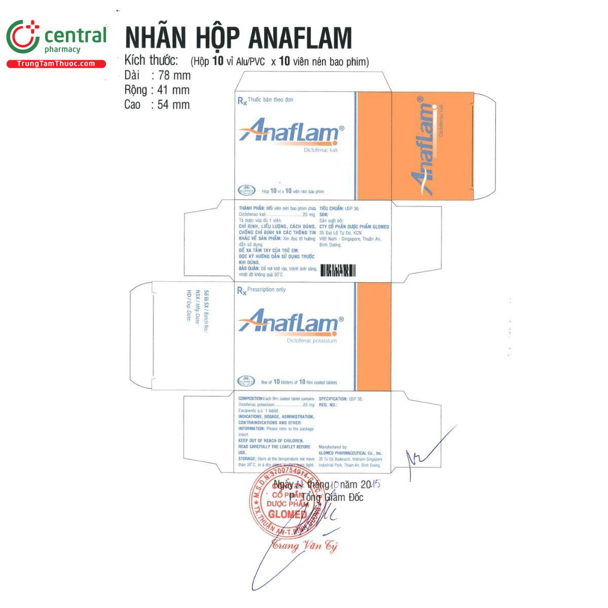 thuoc anaflam 25mg glomed 7 H3788