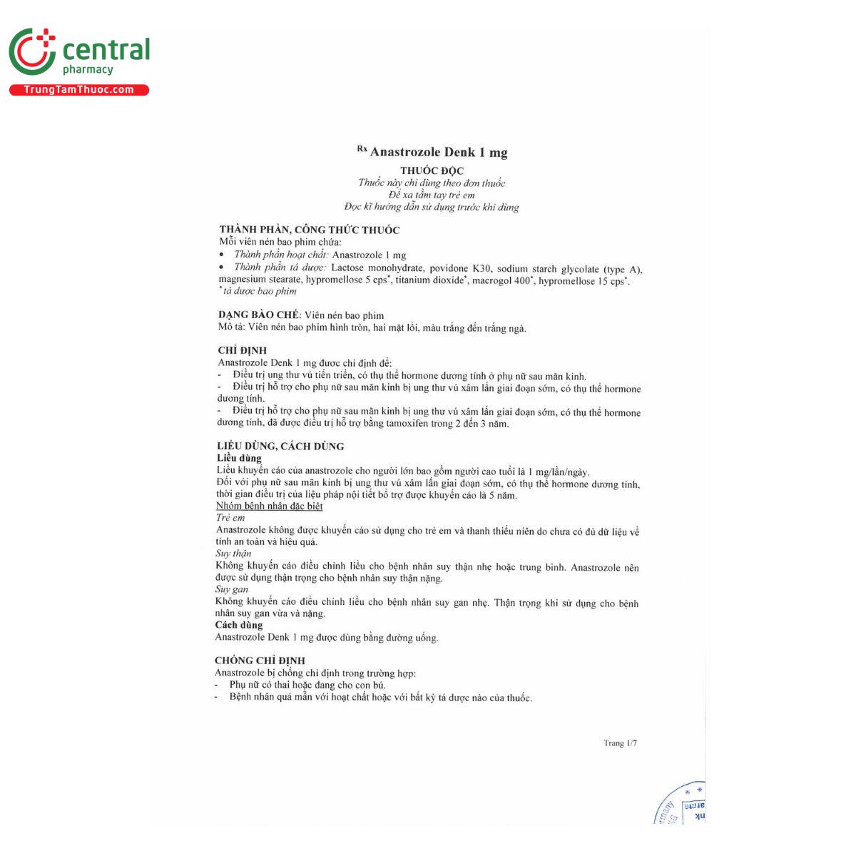 thuoc anastrozole denk 1mg 5 L4632