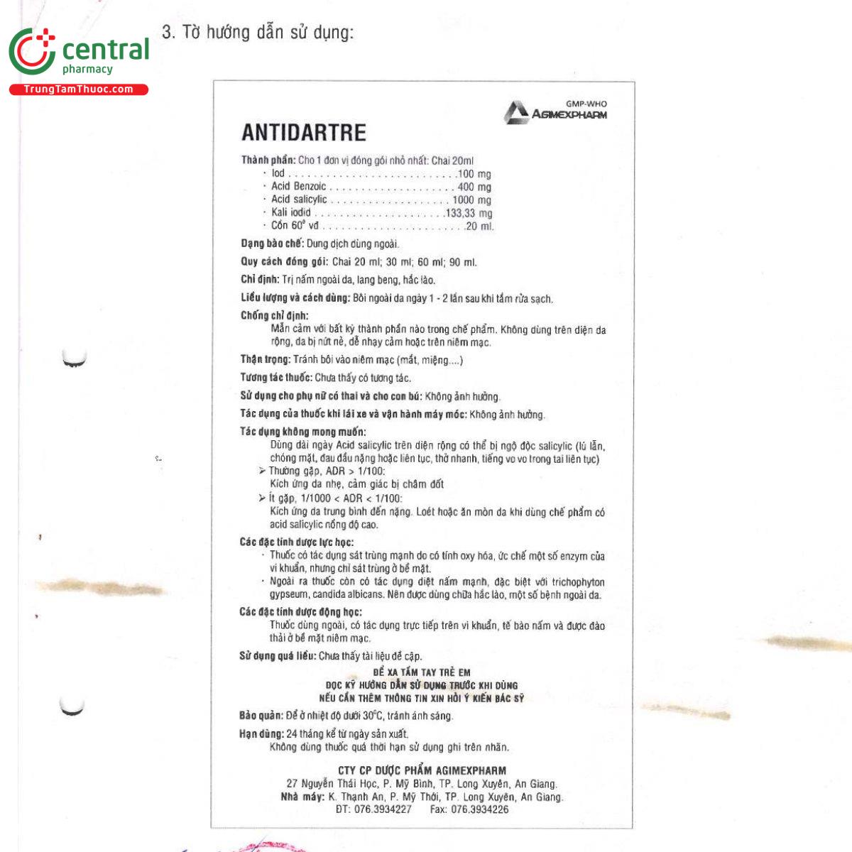 thuoc antidartre 5 F2501 thuoc antidartre 5 F2501