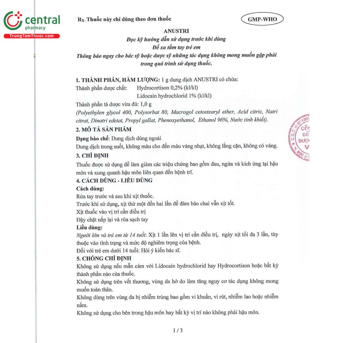 thuoc anustri 4 H3038 thuoc anustri 4 H3038
