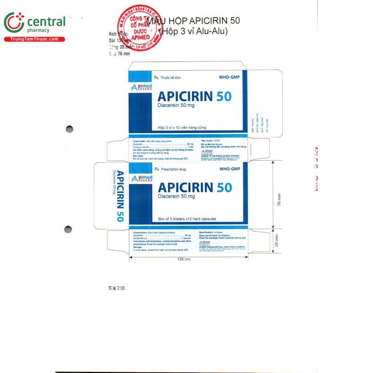 thuoc apicirin 50mg 5 B0275 thuoc apicirin 50mg 5 B0275