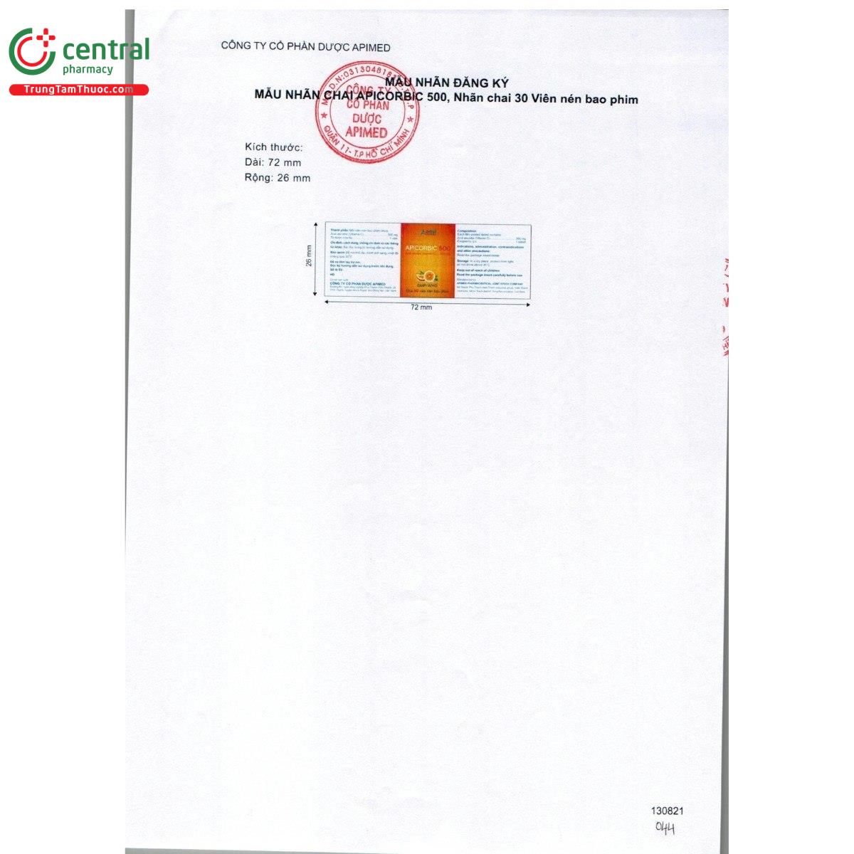 thuoc apicorbic 500 7 K4042 thuoc apicorbic 500 7 K4042