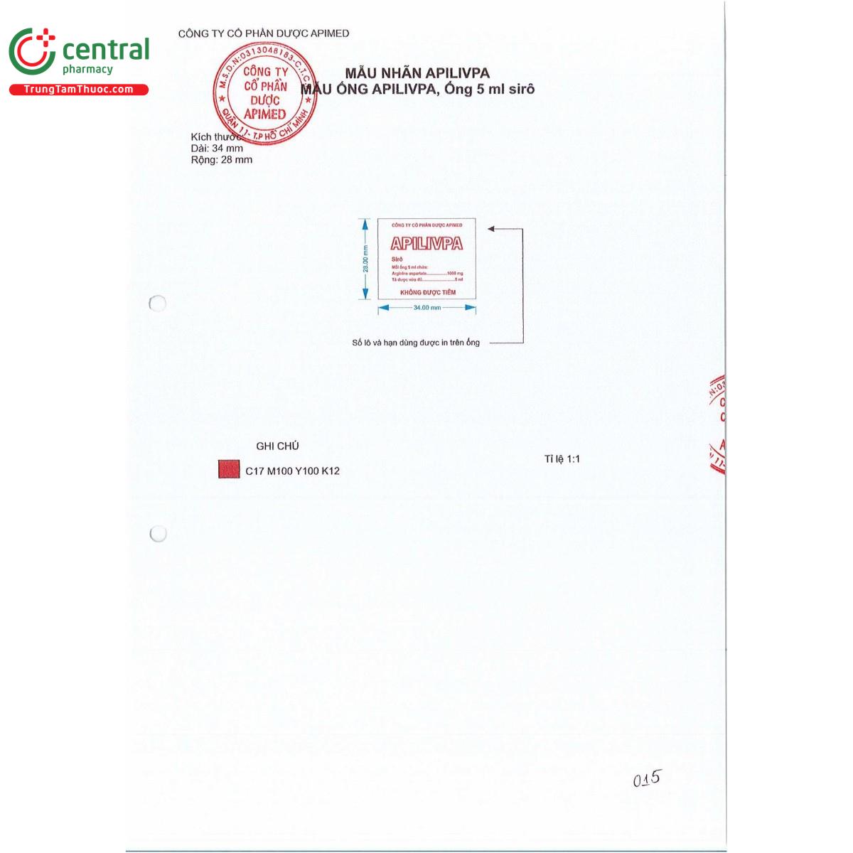 thuoc apilivpa 1000mg 5ml 3 M4331