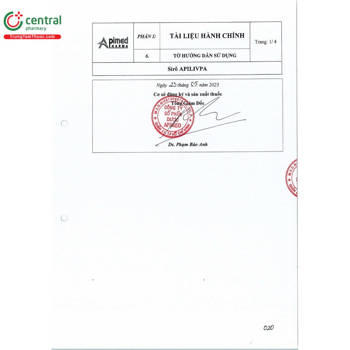 thuoc apilivpa 1000mg 5ml 8 F2013