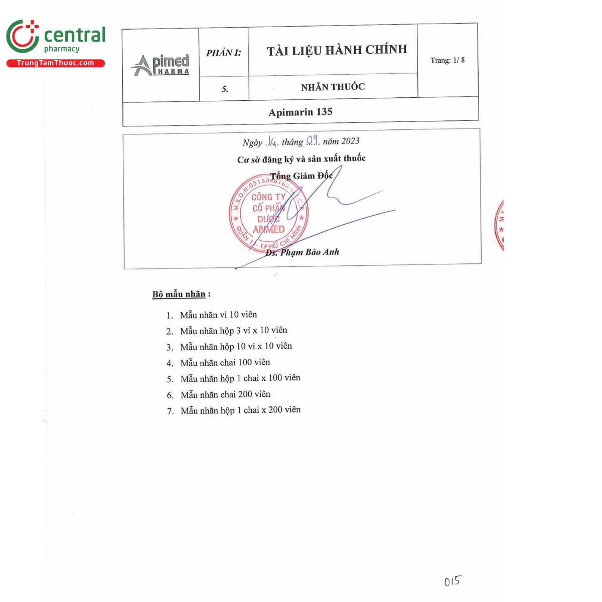 thuoc apimarin 135mg 2 B0868 thuoc apimarin 135mg 2 B0868