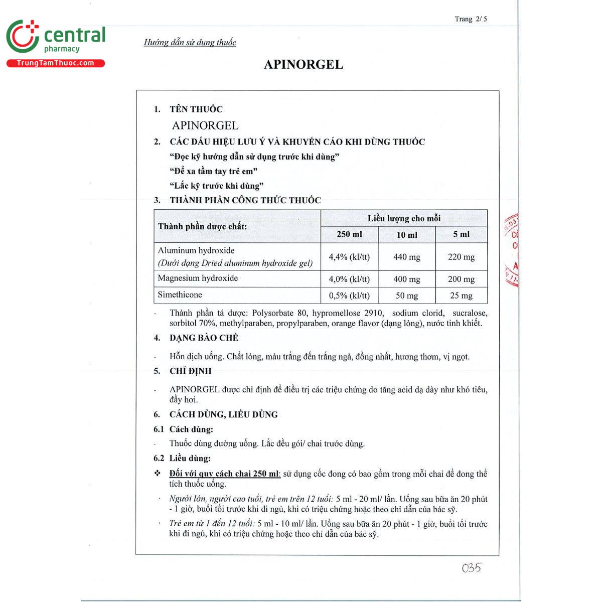 thuoc apinorgel 14 T8016 thuoc apinorgel 14 T8016