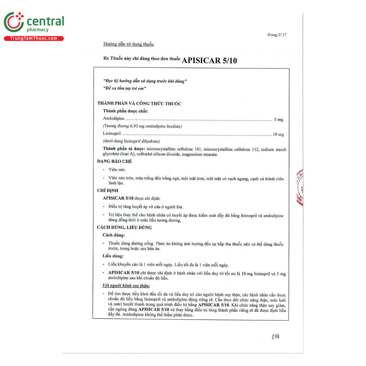 thuoc apisicar 5 10mg 3 D1287 thuoc apisicar 5 10mg 3 D1287