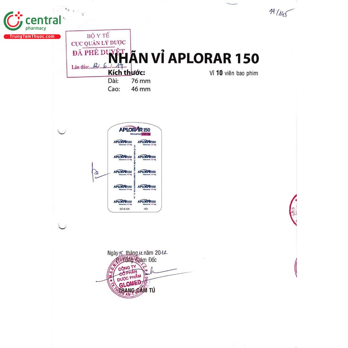thuoc aplorar 150 7 T7424 thuoc aplorar 150 7 T7424