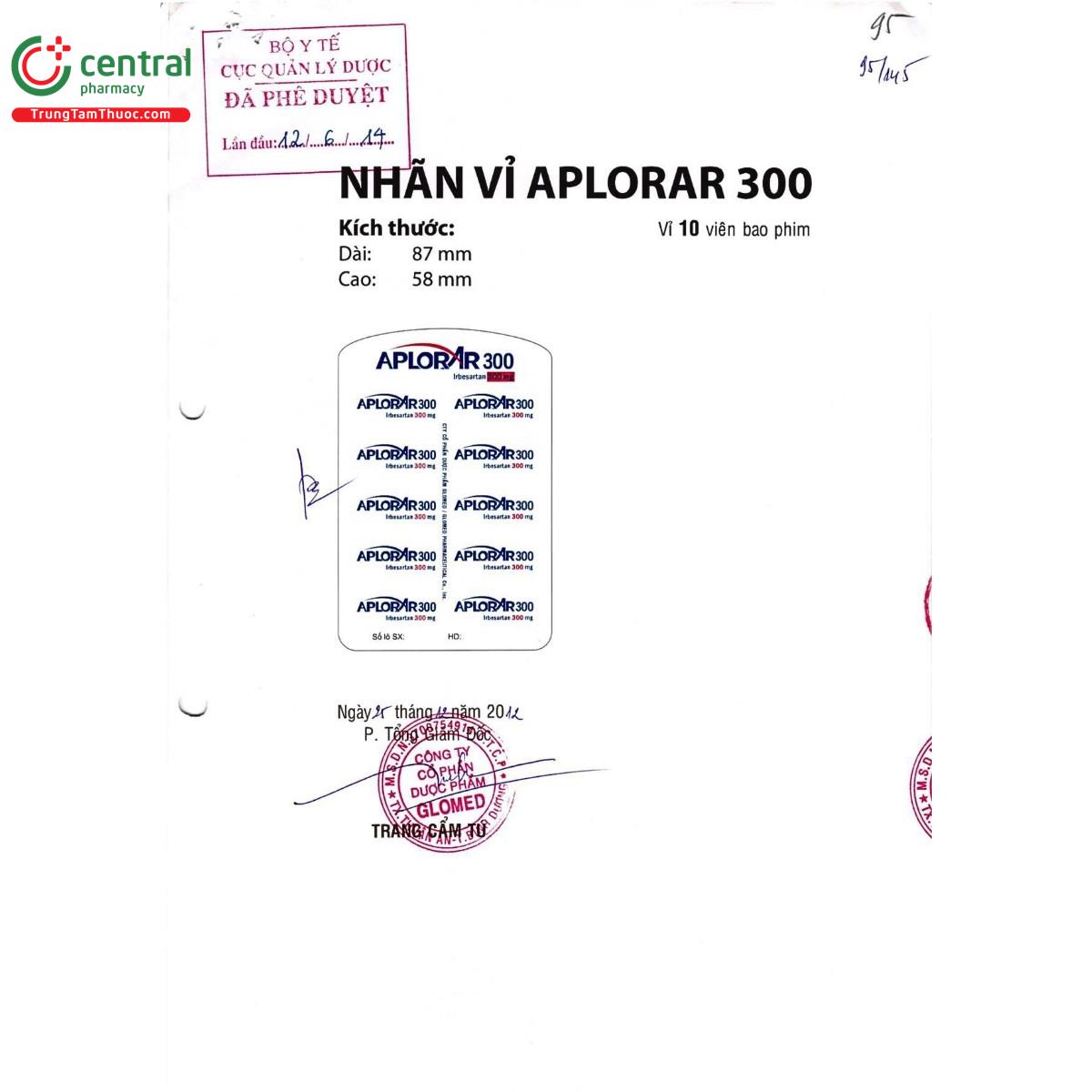 thuoc aplorar 300 6 P6870 thuoc aplorar 300 6 P6870