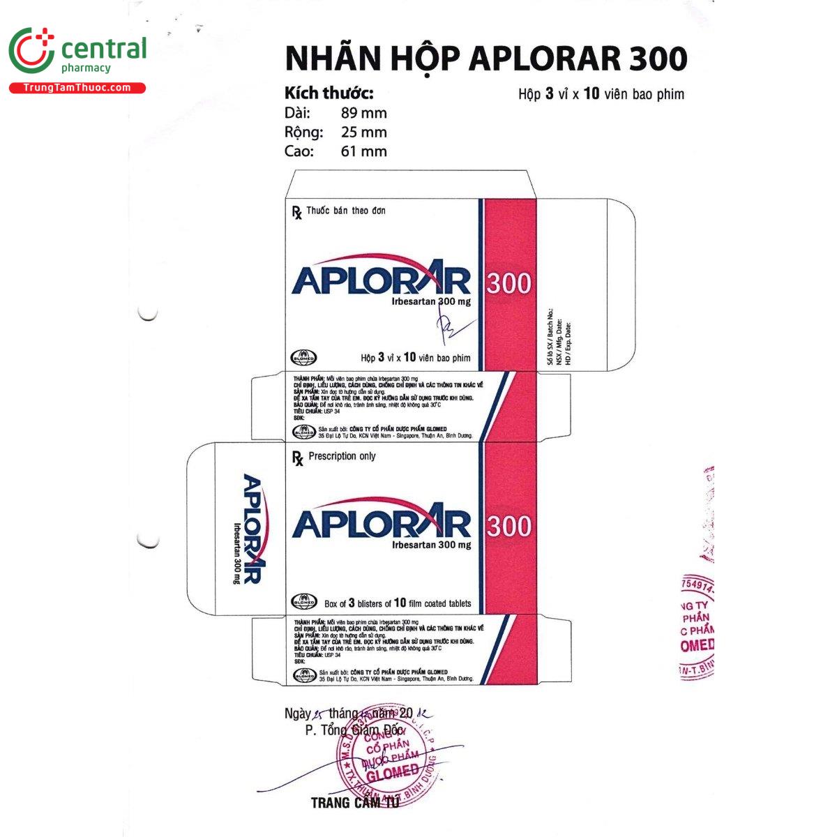 thuoc aplorar 300 7 A0528 thuoc aplorar 300 7 A0528