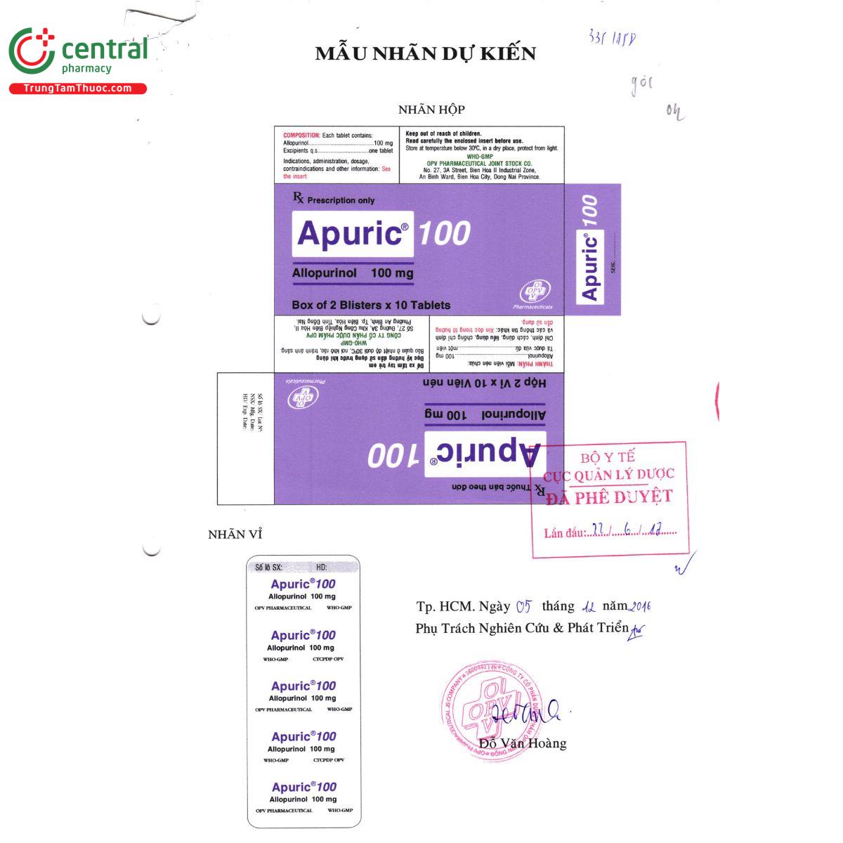 thuoc apuric 100 5 O5630 thuoc apuric 100 5 O5630