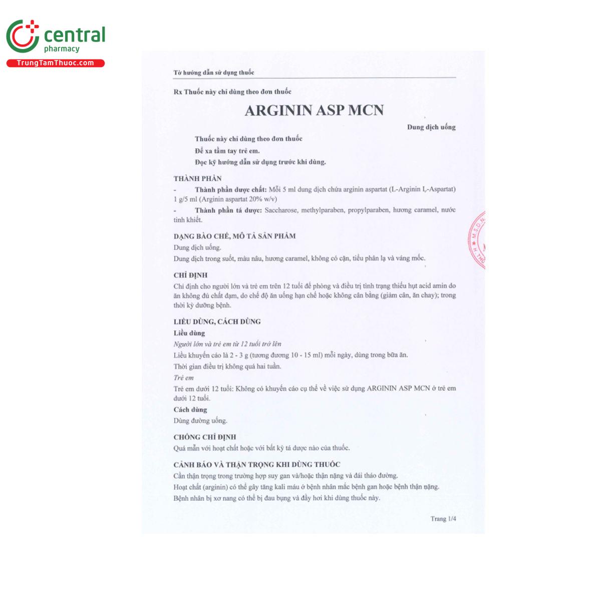 thuoc arginin asp mcn 8 M5245 thuoc arginin asp mcn 8 M5245