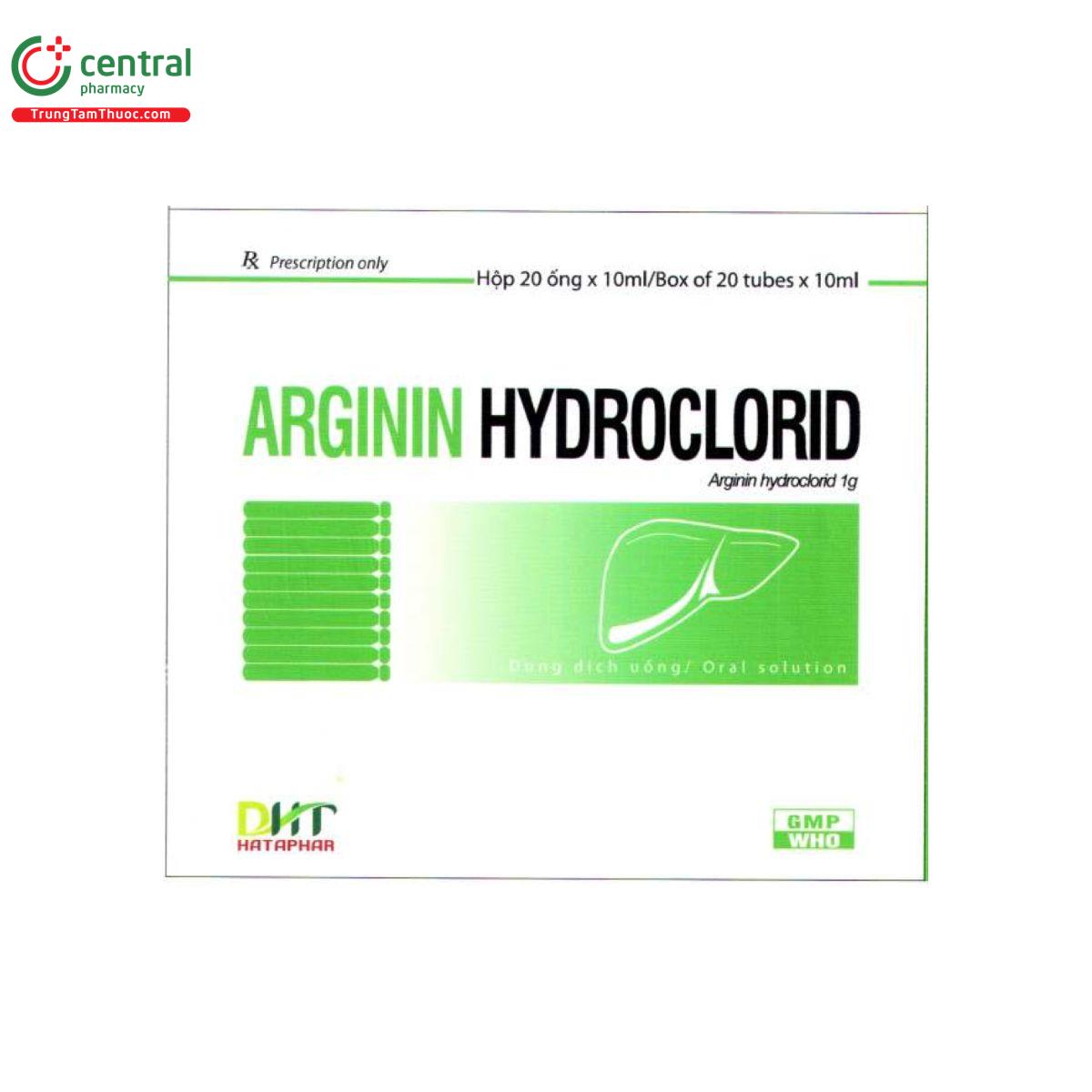 thuoc arginin hydroclorid 1g 10ml hataphar 2 F2553