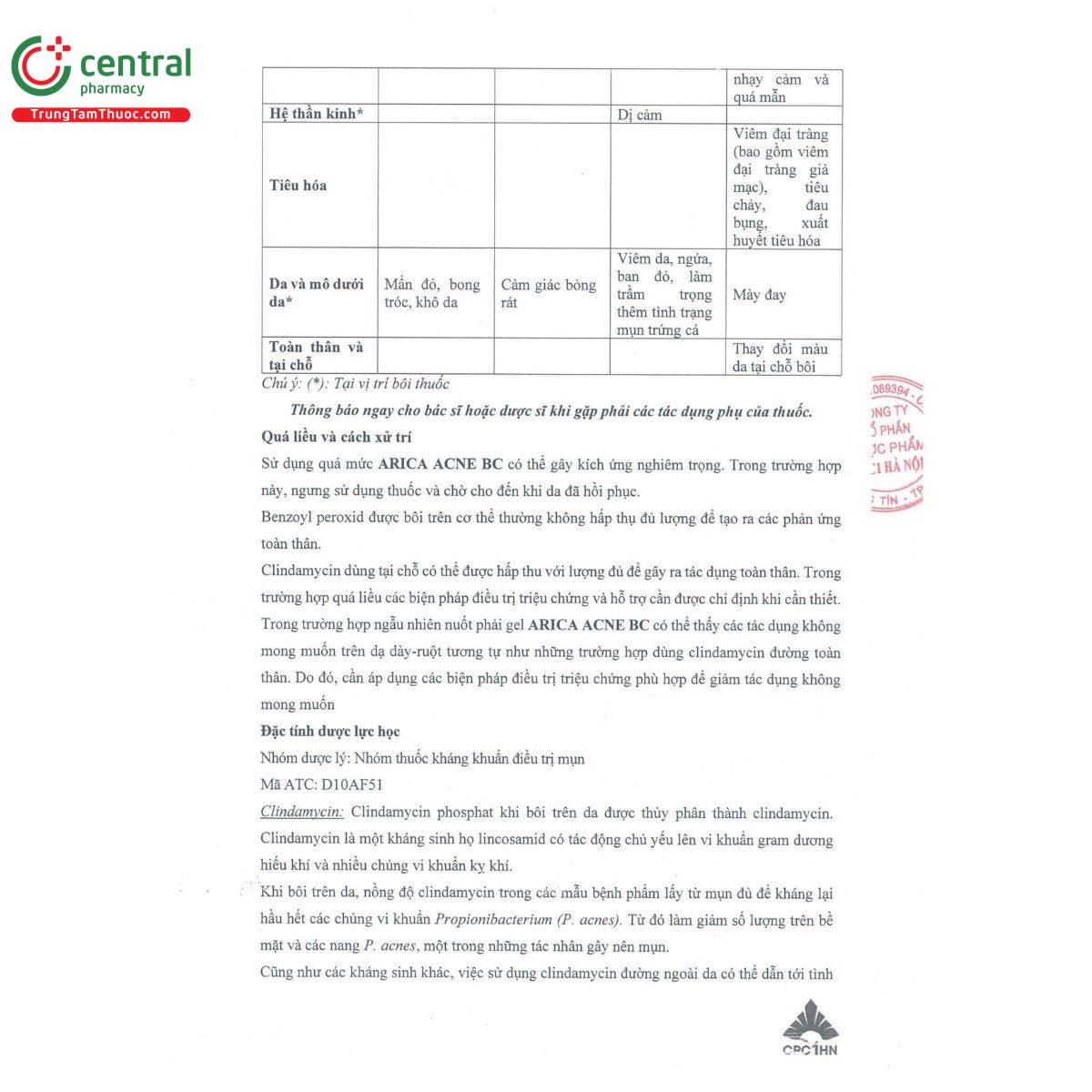 thuoc arica acne bc 6 K4634