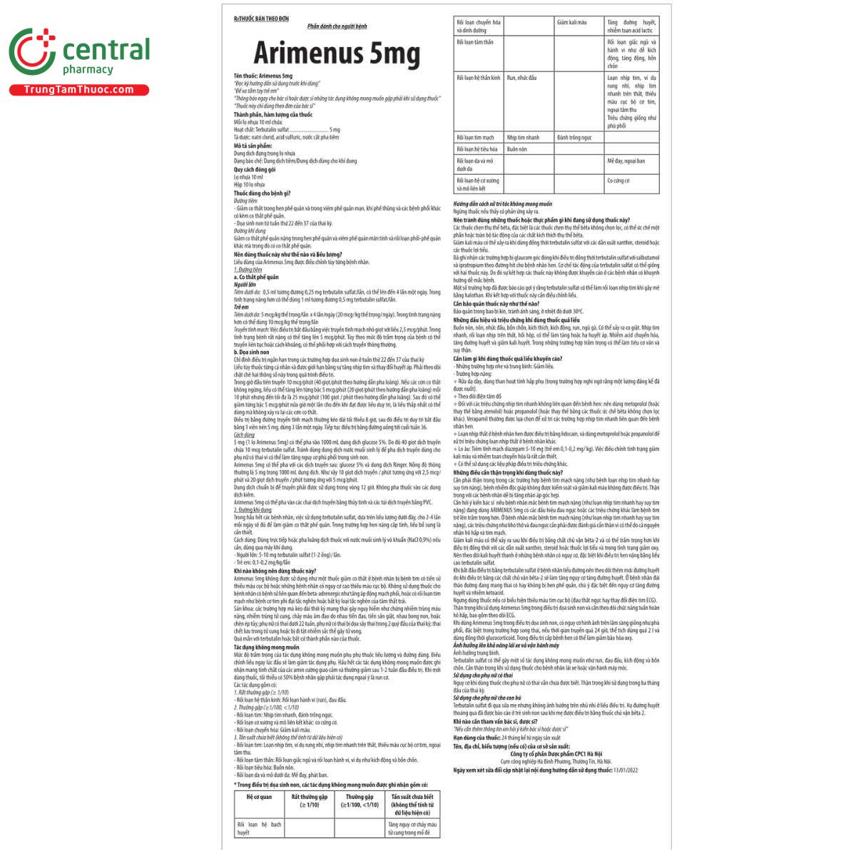 thuoc arimenus 5mg 10ml 5 E1274