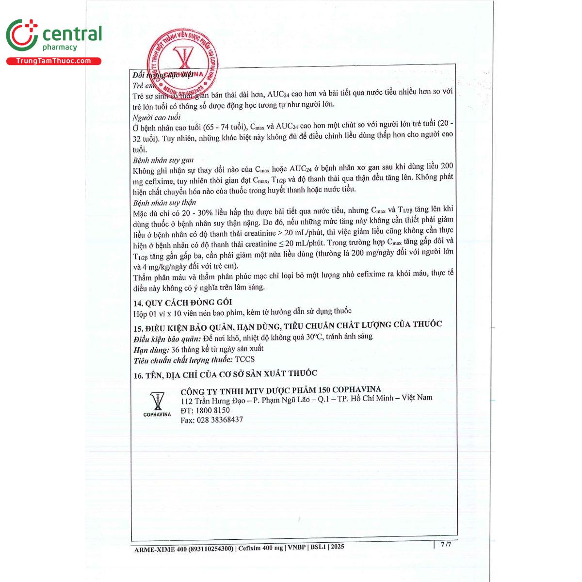 thuoc arme xime 400mg 10 J3402 thuoc arme xime 400mg 10 J3402