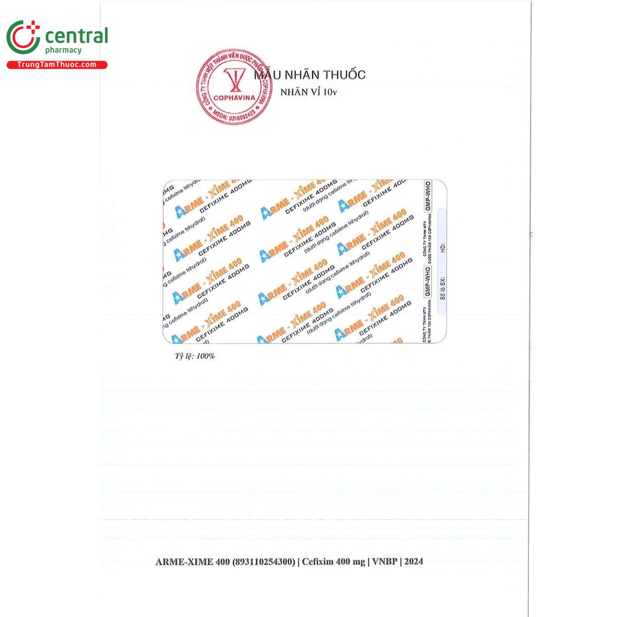 thuoc arme xime 400mg 3 R7032 thuoc arme xime 400mg 3 R7032