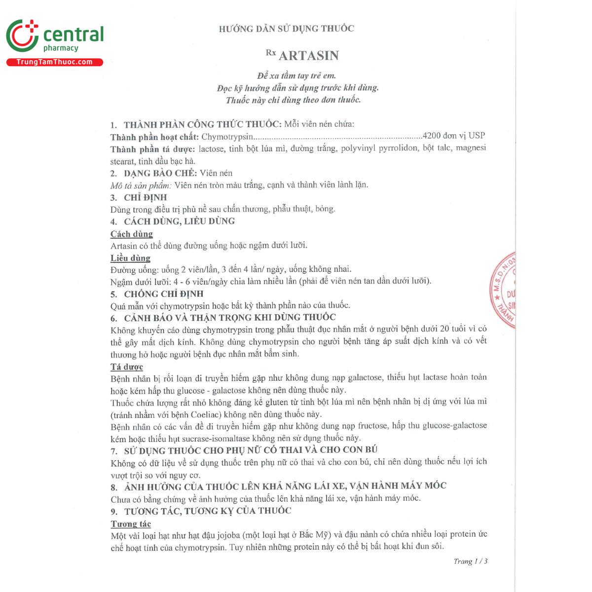 thuoc artasin 4200 6 U8374