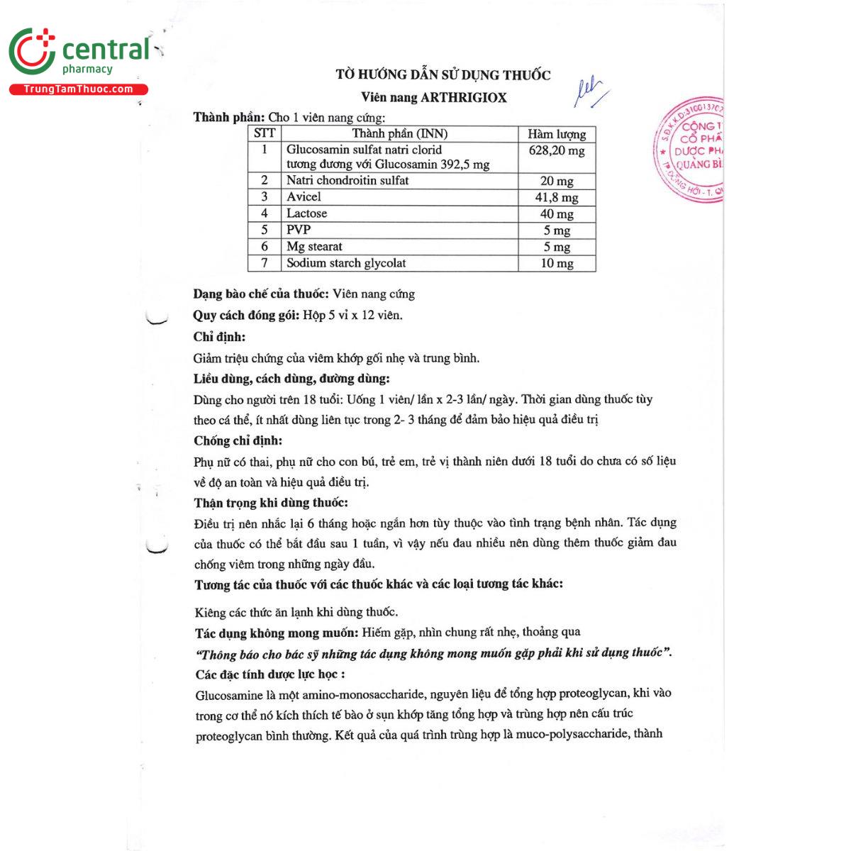 thuoc arthrigiox 4 Q6554 thuoc arthrigiox 4 Q6554