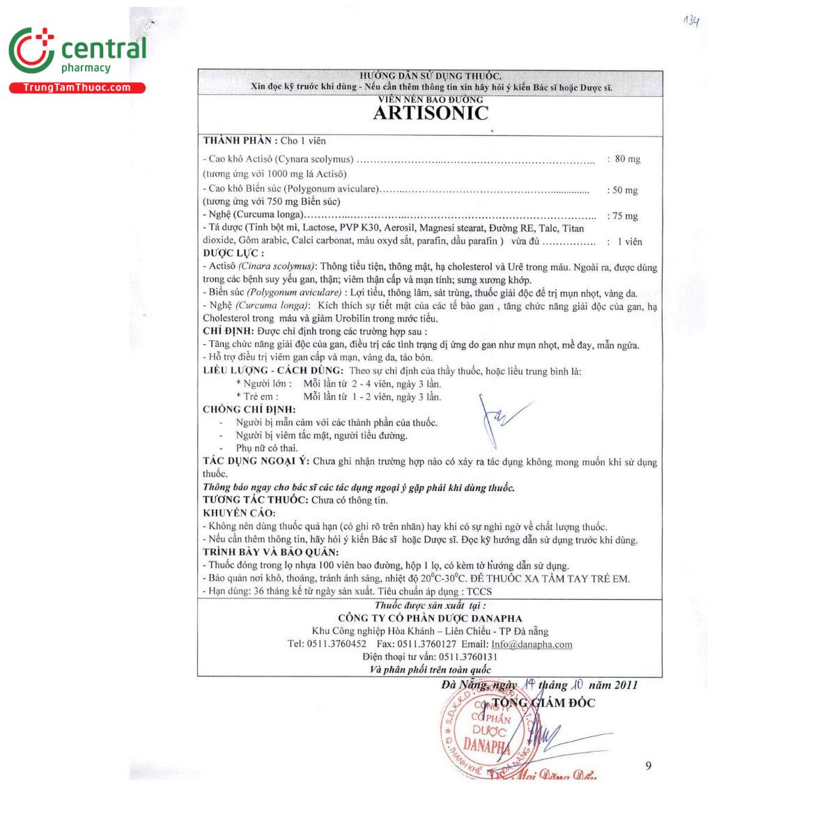 thuoc artisonic 3 I3883 thuoc artisonic 3 I3883