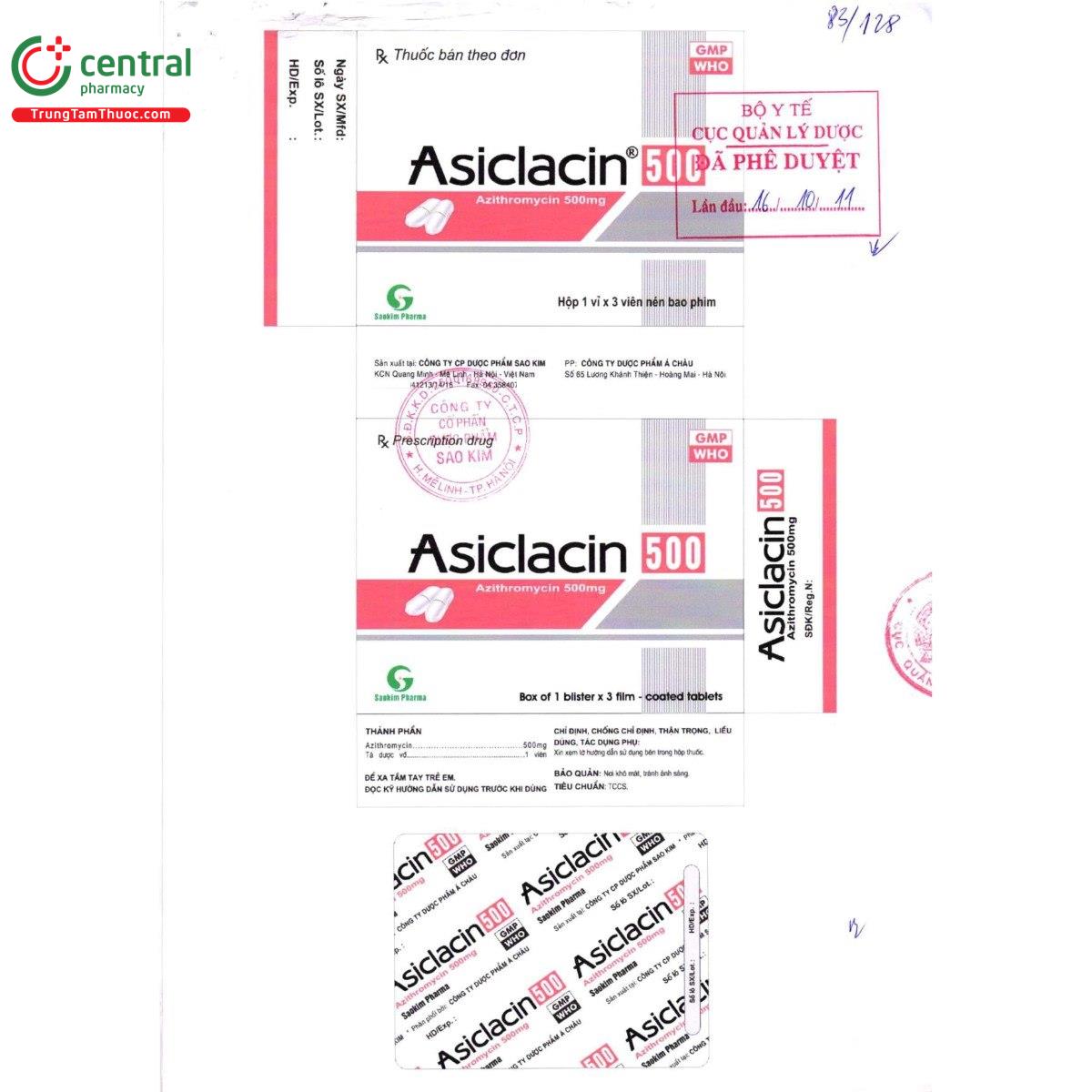 thuoc asiclacin 500 2 R7082 thuoc asiclacin 500 2 R7082