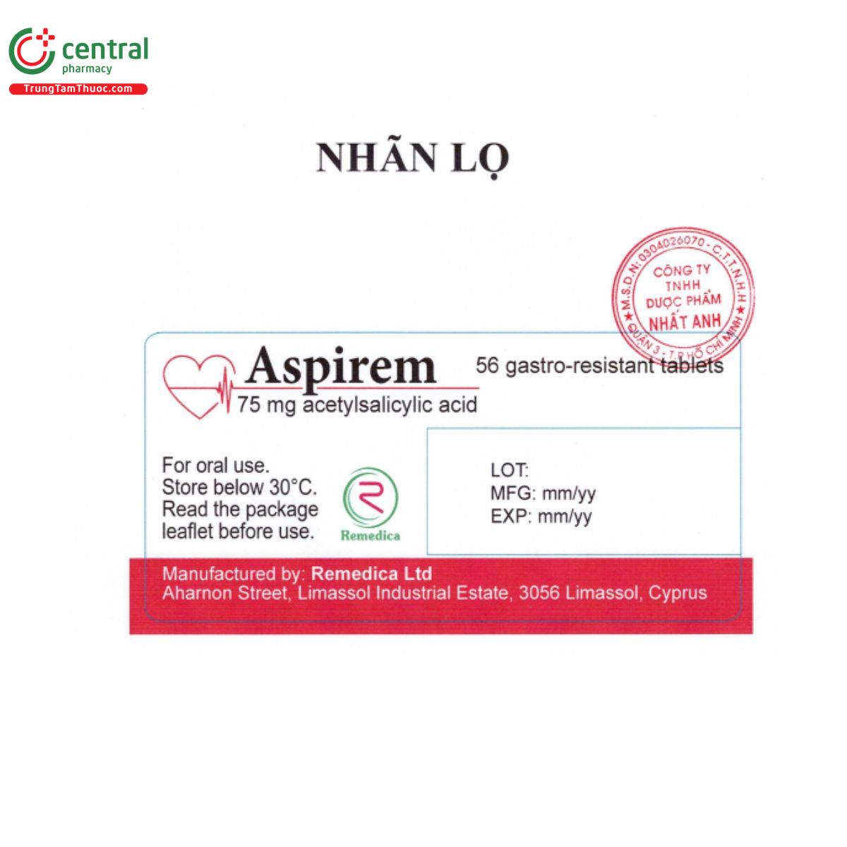 thuoc aspirem 5 B0237 thuoc aspirem 5 B0237