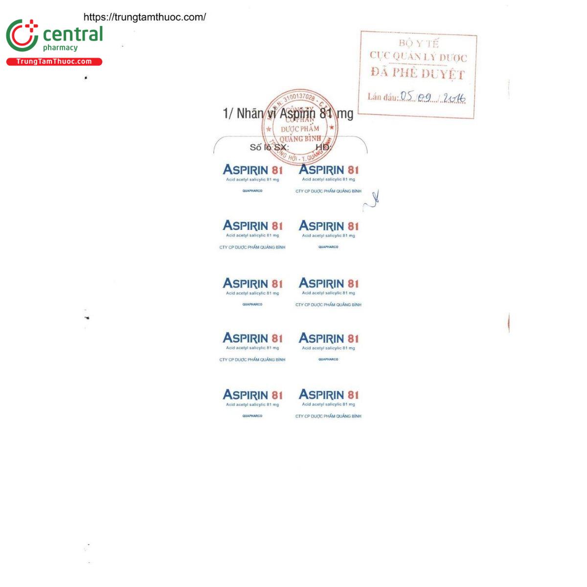 thuoc aspirin 81 quapharco 5 J3870 thuoc aspirin 81 quapharco 5 J3870