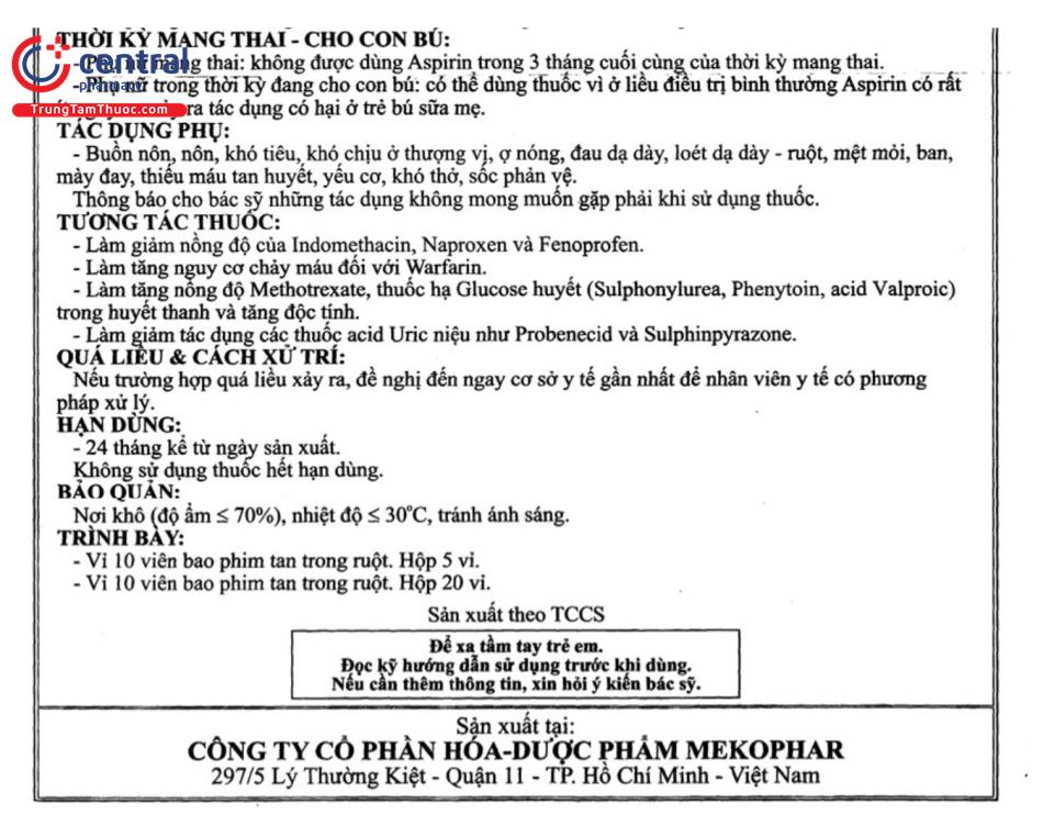 thuoc aspirin ph8 mekophar 11 L4184