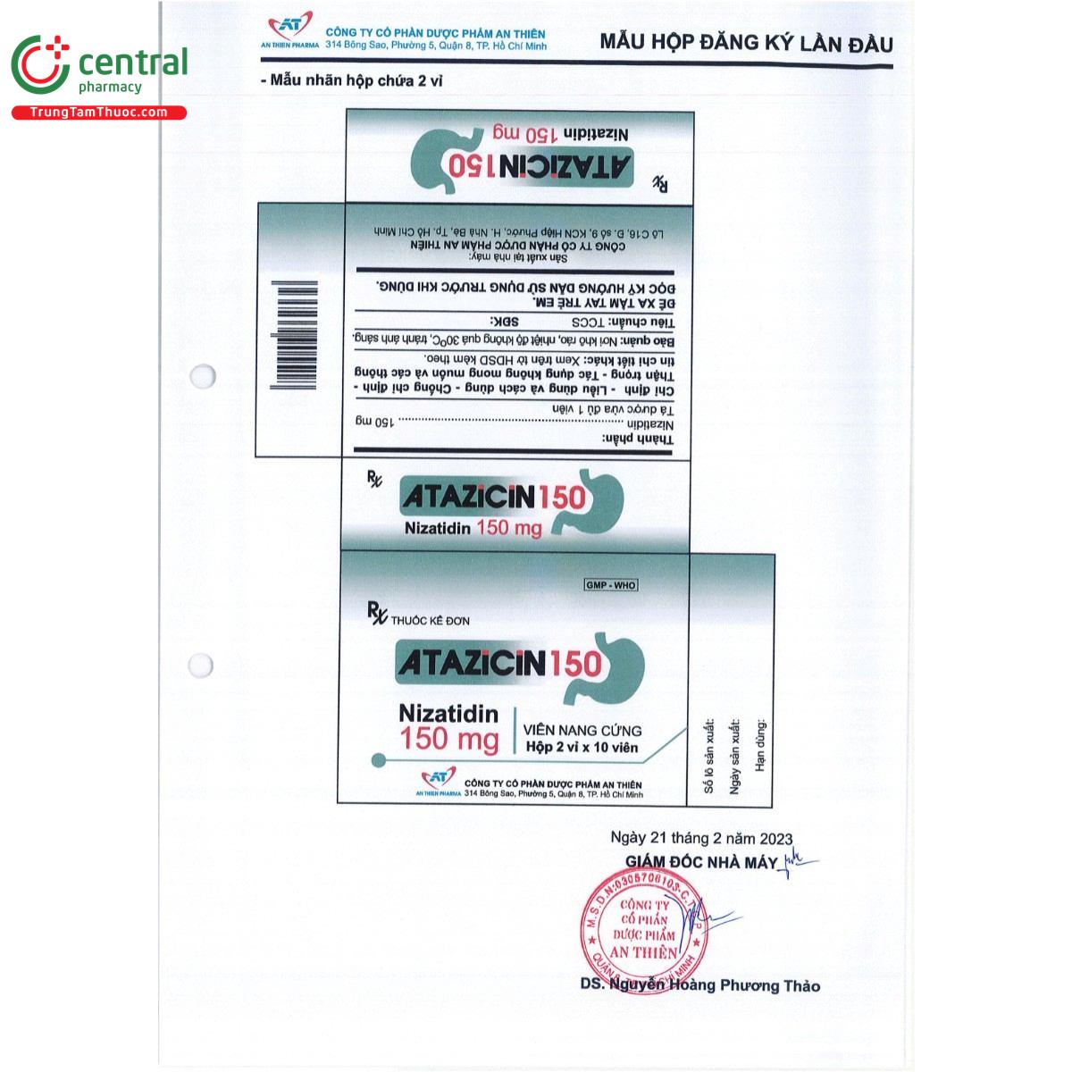 thuoc atazicin 150mg 3 L4567 thuoc atazicin 150mg 3 L4567