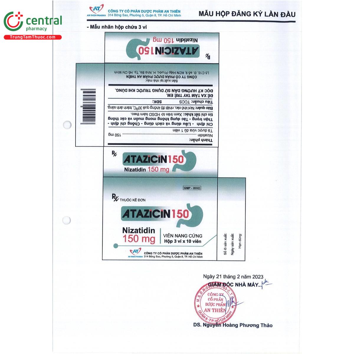 thuoc atazicin 150mg 4 S7216 thuoc atazicin 150mg 4 S7216