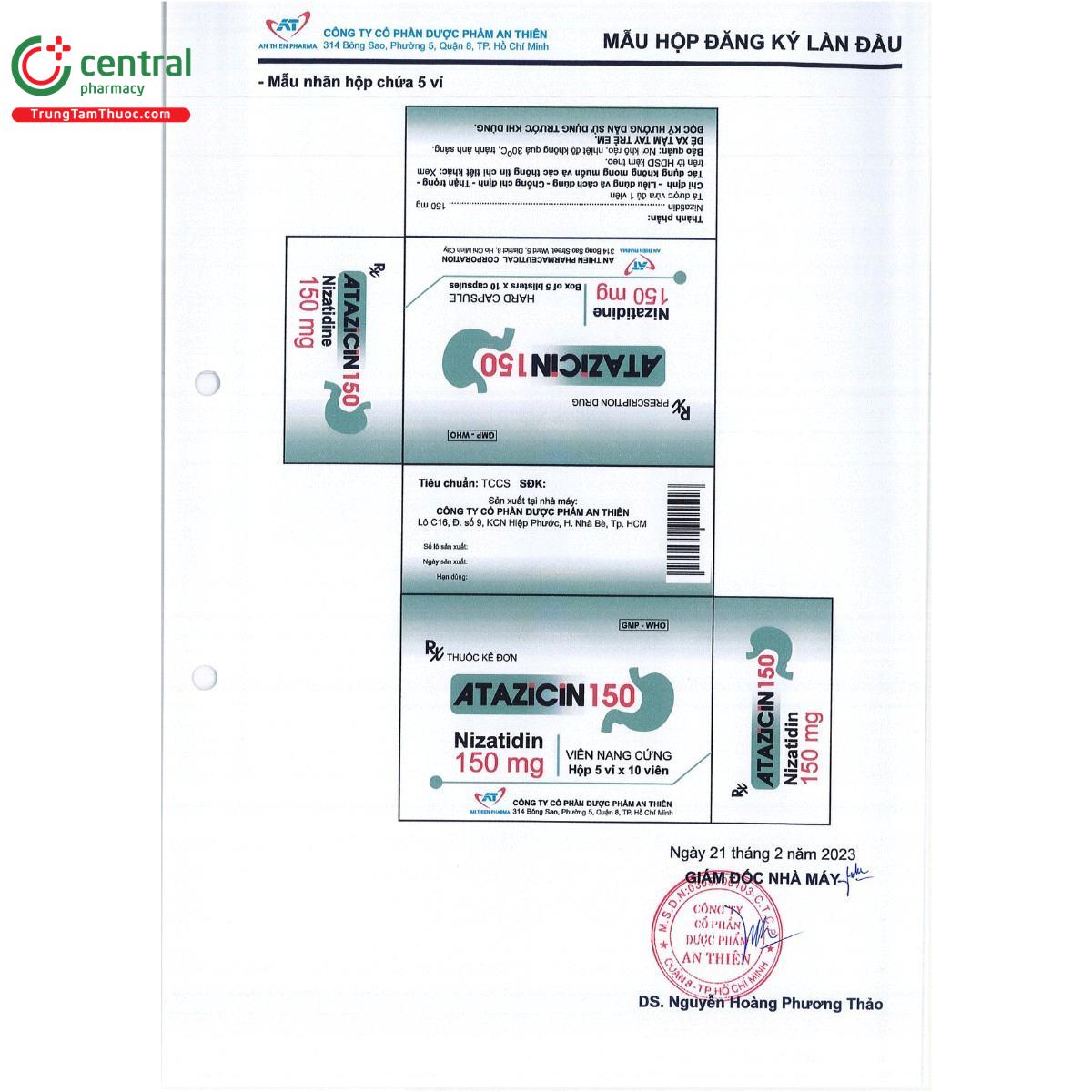 thuoc atazicin 150mg 5 T8283 thuoc atazicin 150mg 5 T8283