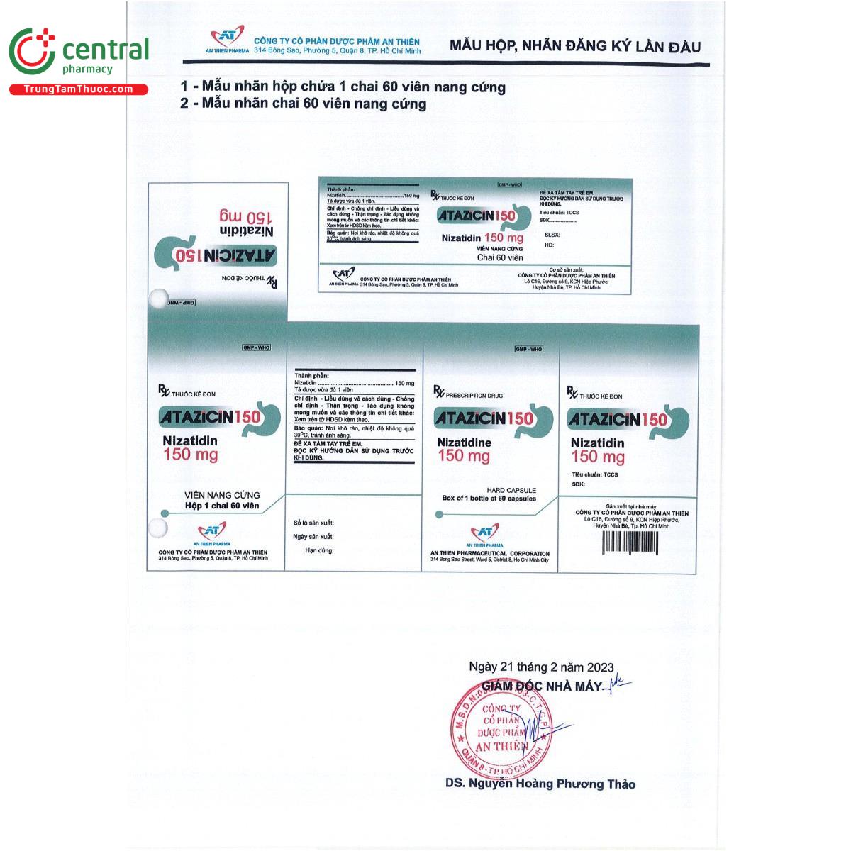 thuoc atazicin 150mg 8 V8273 thuoc atazicin 150mg 8 V8273