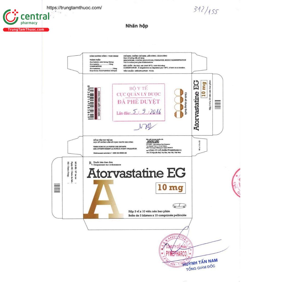 thuoc atorvastatine eg 10mg 5 A0376 thuoc atorvastatine eg 10mg 5 A0376