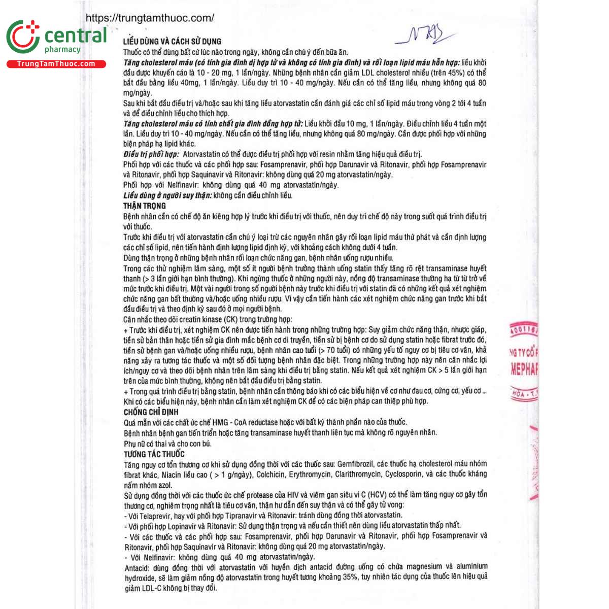 thuoc atorvastatine eg 10mg 8 U8487 thuoc atorvastatine eg 10mg 8 U8487
