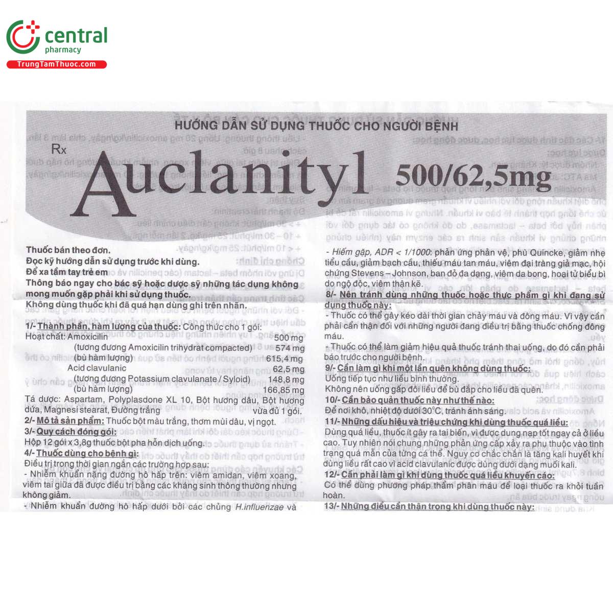 thuoc auclanityl 500 625mg 8 O5012 thuoc auclanityl 500 625mg 8 O5012