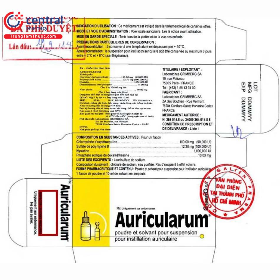 thuoc auricularum 11 K4777