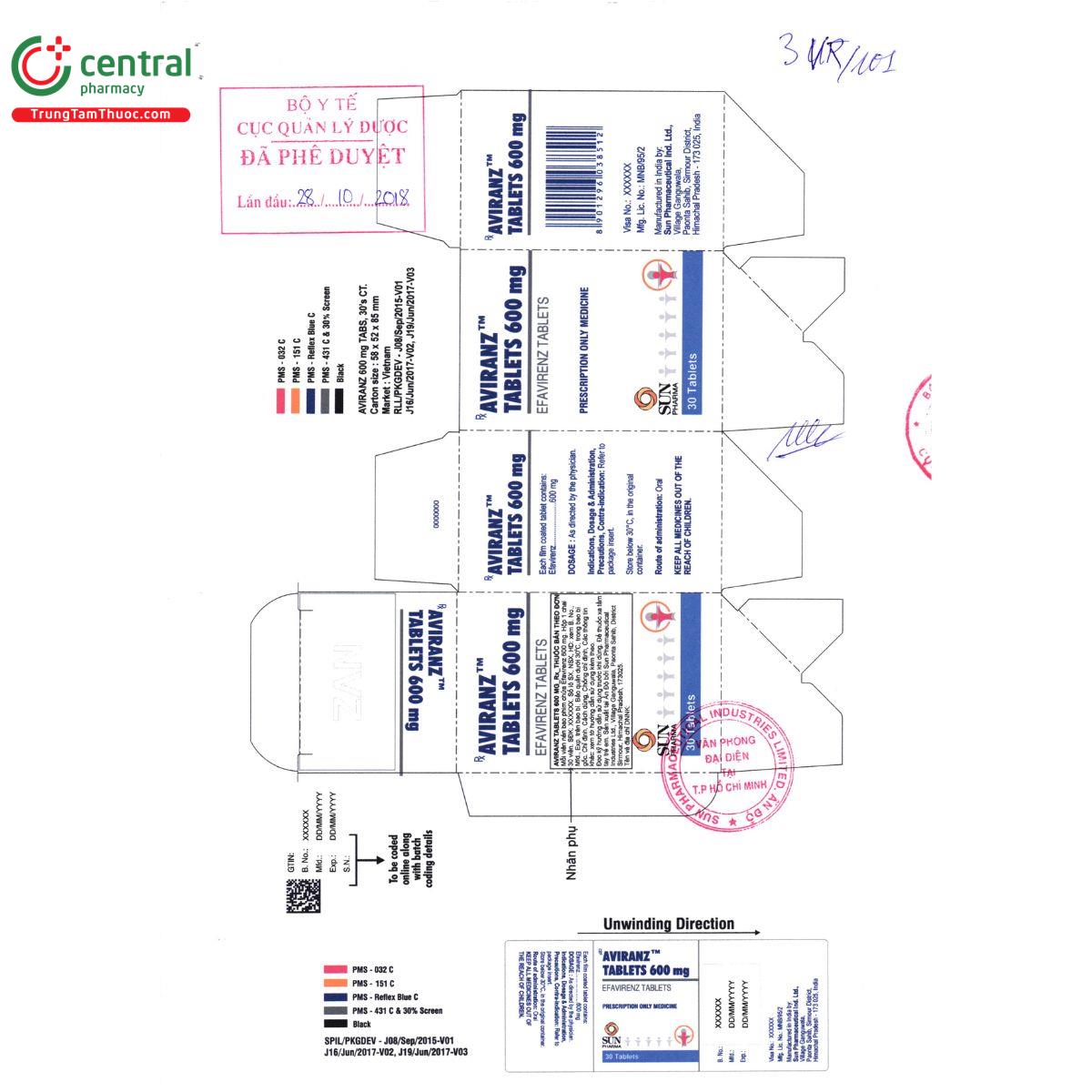 thuoc aviranz tablets 600mg sun pharma 4 A0451