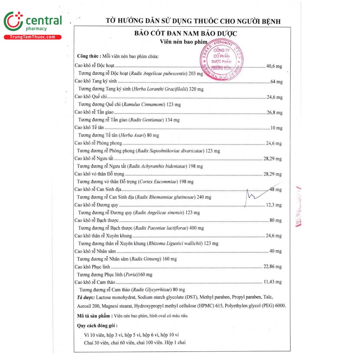 thuoc bao cot dan nam bao duoc 6 I3312 thuoc bao cot dan nam bao duoc 6 I3312