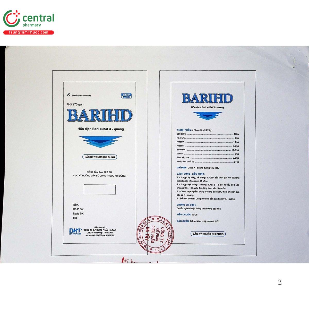 thuoc barihd 3 V8018 thuoc barihd 3 V8018