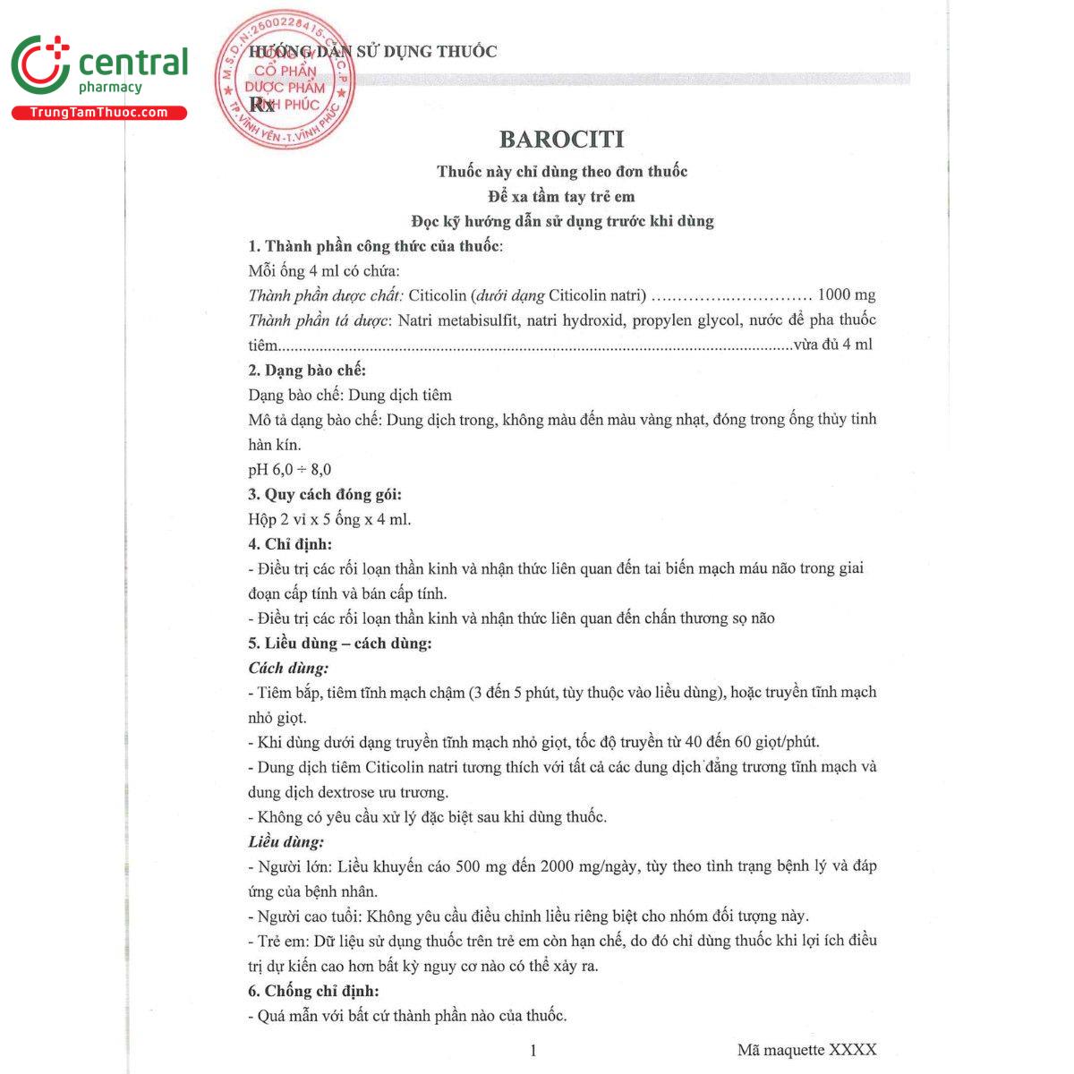 thuoc barociti 1000mg 4ml 3 K4530