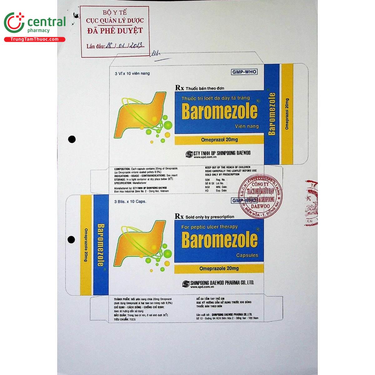 thuoc baromezole 20mg 5 F2274 thuoc baromezole 20mg 5 F2274