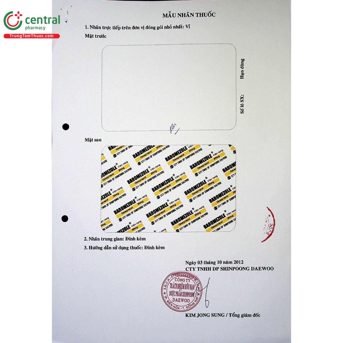 thuoc baromezole 20mg 6 U8547 thuoc baromezole 20mg 6 U8547